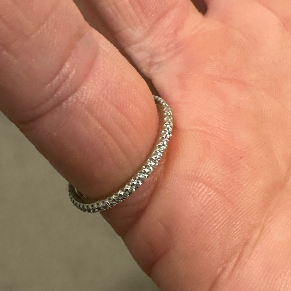 18k white gold Demarco eternity diamond wedding band - Picture 3 of 8